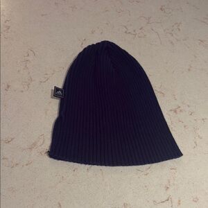 Adidas Navy Ribbed Beanie wool blend one size